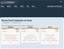Tablet Screenshot of fordproblems.com